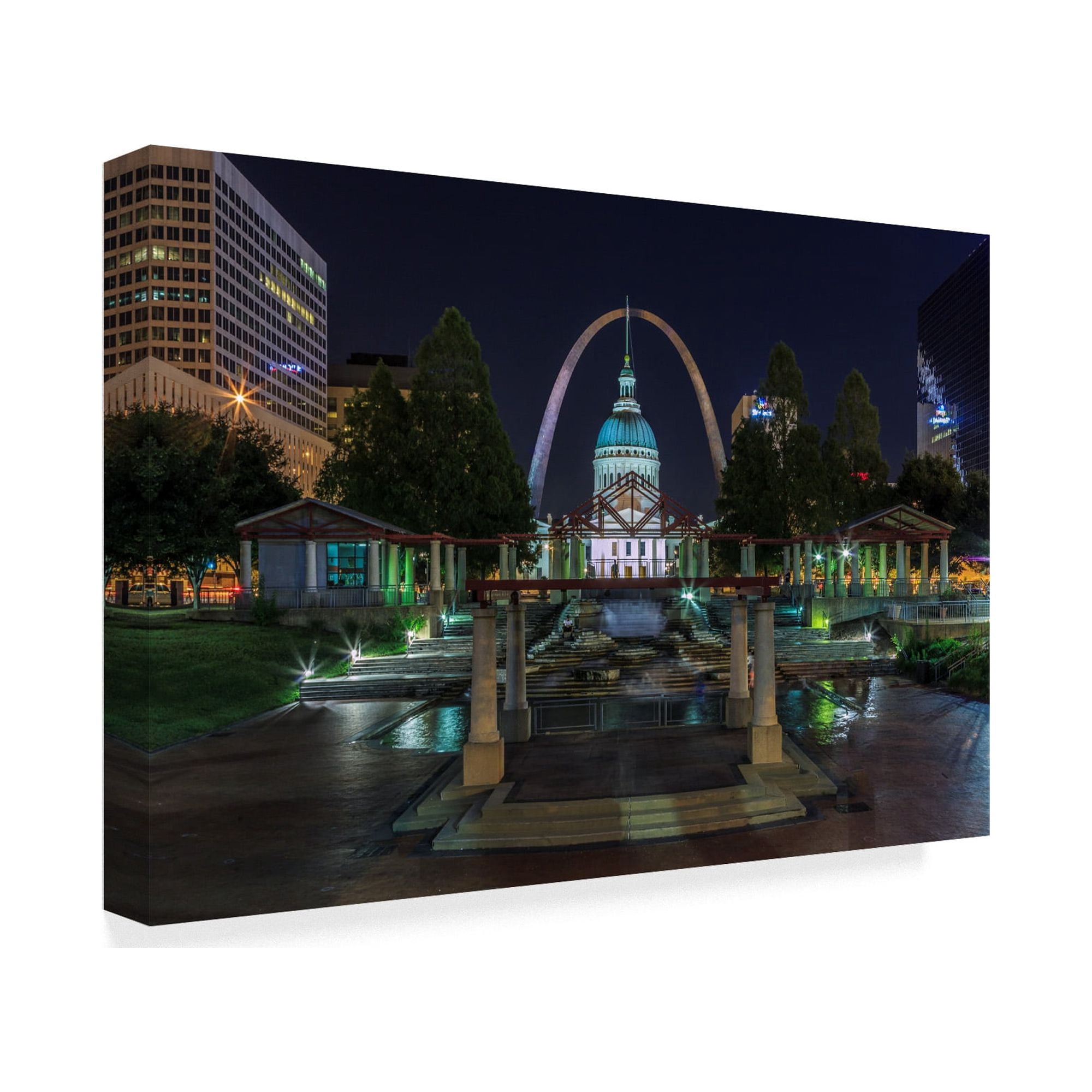 Trademark Fine Art 'St. Louis At Night' Canvas Art by Galloimages Online