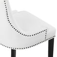 thumbnail image 5 of Side Dining Chair, Rivet Nailhead, White, Fabric, Kitchen Cafe Bistro Hospitality Restaurant, Modern Contemporary HB32924, 5 of 8