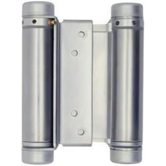 Double Action Spring Saloon Door Hinge | Cafe Doors, Door Hardware for in & Out Doorway Swing,  Grade Double Swing Heavy Duty Door Hinge (Satin Chrome, 4 inch)