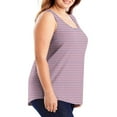 thumbnail image 2 of fatyb Plus Size Women's Tank Tops Sleeveless Striped Tshirts Loose Tunic Womens Casual Summer Blouses, 2 of 6