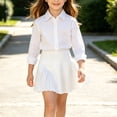 thumbnail image 2 of Girls Uniform Skorts, Girls Pleated School Skirt With Built-In Shorts, Soft Lightweight Bottoms, Back To School Wear For Daily Play, 2 of 4