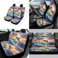 thumbnail image 2 of Jeiento Dolphins Car Seat Cover Set with Steering Wheel Cover Seat Belt Strap Cover Garbage Bin Armrest Cover Pad Rearview Mirror Cover Coasters Gear Shift Knob Cover Set Fit SUV Sedans Van Truck, 2 of 7