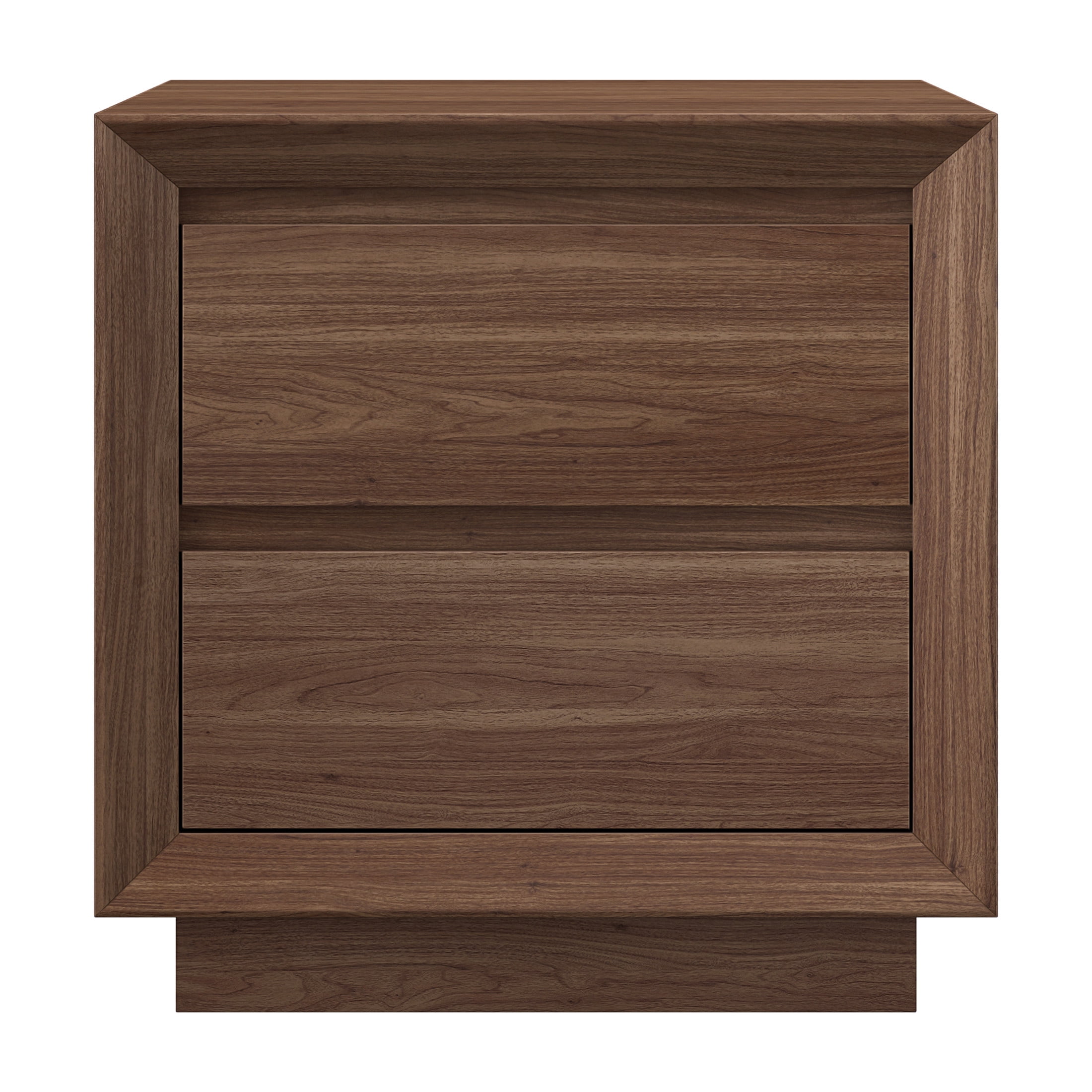 Evelyn&Zoe Modern/Contemporary 24" Wide Satin Walnut Nightstand