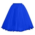 thumbnail image 4 of Ygbgbb Women’s Fluffy Tulle Skirts Flowy High Waist A-Line Skirt Pleated Mesh Skirts Lightweight Summer Casual Skirt for Party & Daily Wear Blue Free Size, 4 of 7