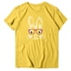 thumbnail image 5 of Blusa informal de manga corta con cuello redondo y estampado de Pascua para mujer Pompotops hfajkhk127853, 5 of 5