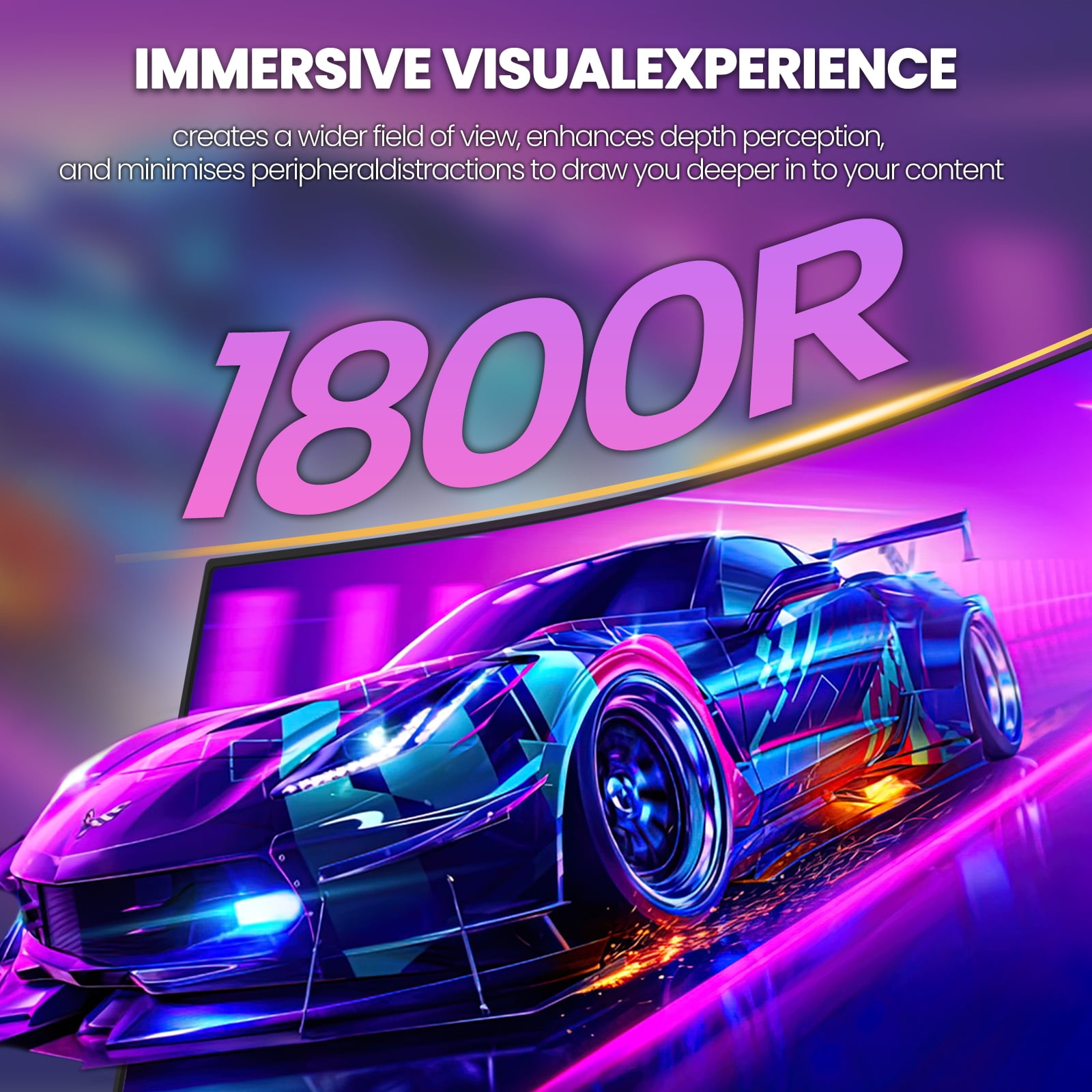 CRUA 27" 280Hz Curved Gaming Monitor, Full HD 1080p, 1800R Curvature VA Panel, 120% sRGB, AMD FreeSync, Low Blue Light, DP 1.2/HDMI 1.4, Wall Mountable-Black