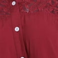 thumbnail image 4 of Aloohaidyvio Tops and Blouses ,Womens Large Size Button Lace Turn Down Collar Long Sleeve Shirt Blous, 4 of 5