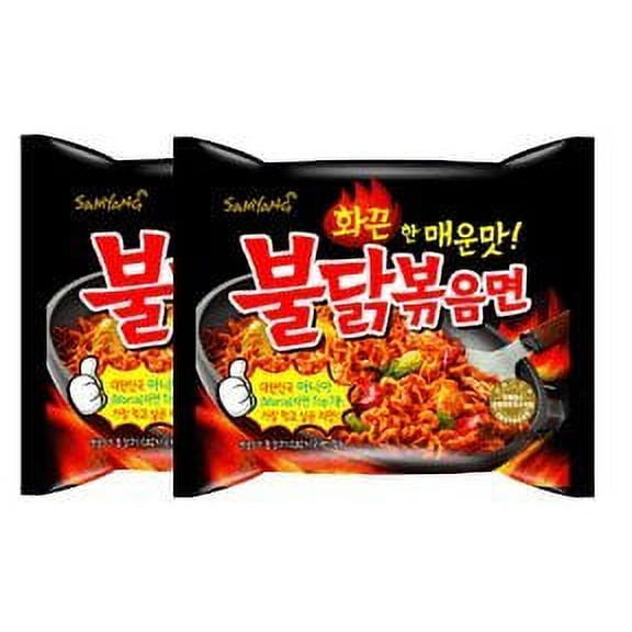 NineChef Bundle - Samyang Samyang Stir-fried Noodles with Hot and Spicy Chicken Ramen x2 /?? ?? ??? x2  1 NineChef ChopStick