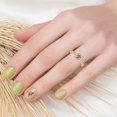 thumbnail image 5 of V3 Jewelry® 14KT Yellow Gold with Yellow Moissanite and White Diamond Halo Ring for Women, 5 of 5