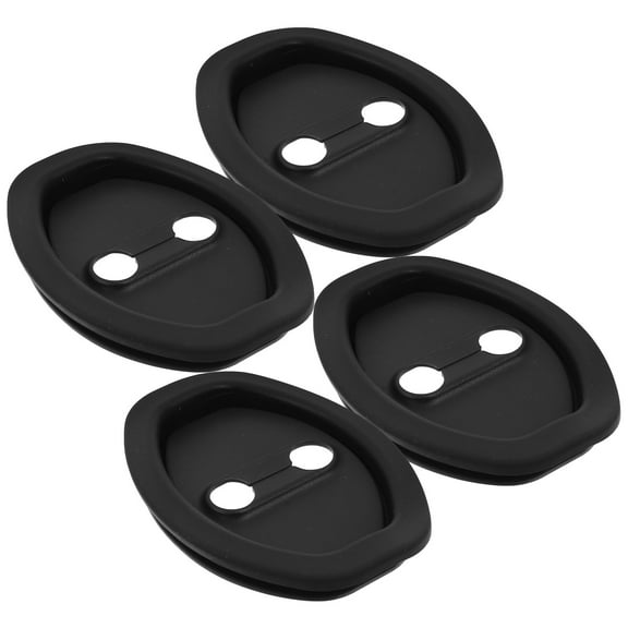 WORGEOUS 4pcs Door Latch Protective Covers Silicone Soundproofing Car Door Lock Cushions