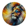 thumbnail image 4 of Acheng Colorful Lion Cosmic Vibe Round Tablecloth Outdoor Fitted 100% Polyester Fiber 31-35, 4 of 8