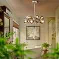 thumbnail image 2 of More Change 24" Crystal Sputnik Chandelier 12-Lights, Chrome Brushed Body, Smoke Gray Crystal Shape Modern Chandelier Ceiling Pendant Lighting Fixture for Dining Room Living Room Foyer, 2 of 6