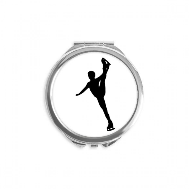 Player Sports Physical Education Skating Hand Compact Mirror Round Portable Pocket Glass