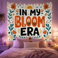 thumbnail image 2 of Floral Garden Bloom with Era Main Rounded Hand, Nostalgic Vintage for Botanical Art Lovers, Botanical Wall Decor, Valentine'S Day Gift, Tapestry Wall Hanging for Bedroom and Dorm, 2 of 7