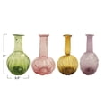 thumbnail image 3 of Creative Co-Op Various Embossed Reclaimed Glass Vases, Multicolor, Set of 4, 3 of 5