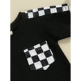 thumbnail image 6 of Musuos Baby Boys Girls 2 Piece Outfits 0-3 Years Plaid Patchwork Short Sleeve T-Shirt and Elastic Shorts Set Toddler Summer Clothes, 6 of 10