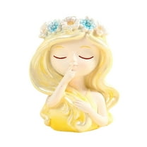 DefiDgd Cute Woman's Head Planter,Resin Succulent Planter Little Flower Pot,Human Face Plants Container for Home Office Desk Garden Decoration Gifts(C)