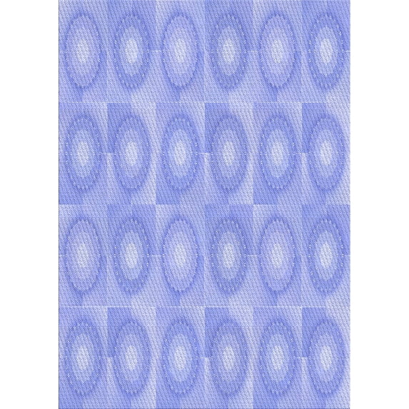 Ahgly Company Machine Washable Indoor Rectangle Transitional Sky Blue Area Rugs, 5' x 8'