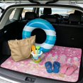 thumbnail image 2 of HUISEFOR Car Trunk Mat for Women, 29" x 39" Cargo Mat Rear Trunk Liner Anti-Scratch Cars Accessories Easy Installation Universal Fit for Most Cars SUV, 2 of 7