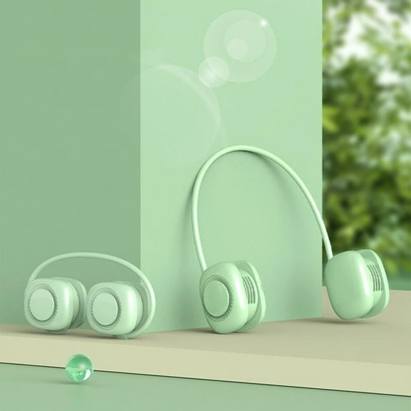 Hwkond Neck Fan Portable Hanging Fan Hands Free Bladeless Fan Operated Wearable Personals Fan Leafless Rechargeable Headphone Design USB Powered Hanging Necks Fan 3 Speeds on Clearance