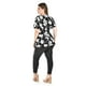 thumbnail image 3 of Blusa corte A Roman Fashion /Tallas Extras, 1710 (Negro flor blanca) negro 38, 3 of 5