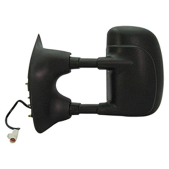 New Aftermarket Driver Side Left Telescoping Power Door Mirror, Round Plug Included fits 1999-2004 Ford F-250 Super Duty