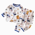 thumbnail image 5 of TOWED22 Infant Toddler Fall Clothes 2Pcs Set Long Sleeve Cute Print Round Neck Pullover Top Thick Sweatpants Warm Outfits(Dark Blue,11-12 Y), 5 of 5