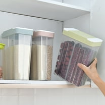 Ludlz Airtight Food Storage Containers for Flour, Sugar - Kitchen Pantry Plastic Containers-Home 4-Compartment Grain Storage Tank Box Transparent Sealed Cereal Container