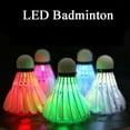 thumbnail image 3 of 4pcs Lighting Badminton Dark Night Colorful LED Lighting Sport Badminton Light Spot Shuttlecock Accessory Red/Green/Blue/Colored 4pcs Mixed, 3 of 6