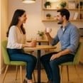 thumbnail image 4 of Sillas de Comedor de Terciopelo con Patas de Acero Acabado Tipo Madera Estilo Moderno - Sillas de Comedor Tapizadas Minimalista con Relleno Suave Set 4 Piezas Verde Oliva, 4 of 5