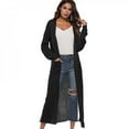 thumbnail image 5 of JUNWELL Greyghost Women‘s Casual Full Length Thick Maxi Cardigan Duster Long Sleeve Open Front Sweater Coat Tops Thick Warm Sweater Knee Length Coat Outwear, 5 of 6