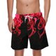 thumbnail image 2 of Pantalones Cortos de Cintura Elástica para Hombre con Bolsillos Pantalones Cortos de Longitud de Rodilla con Impresión de Llama, Pantalones de Playa Casuales con Cordón Elástico, 2 of 5