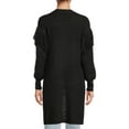 thumbnail image 3 of Time and Tru Women's Stitch Fringe Cardigan, 3 of 5