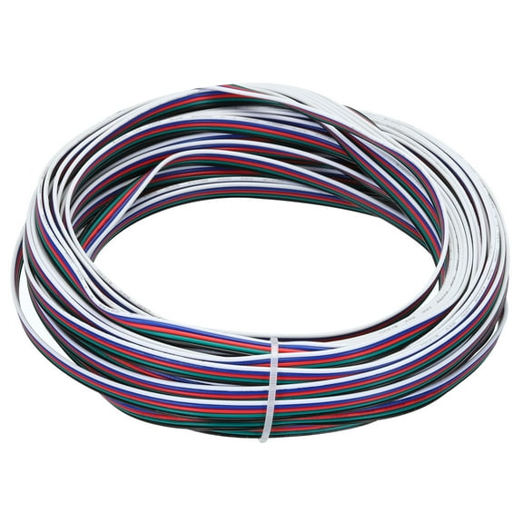 Uxcell 26 Gauge 5 Conductor Electrical Wire Tinned Copper Cable 49FT Stranded Wire for LED Strips Lamps Residential Wiring