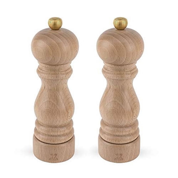 Peugeot - Paris u’Select Salt and Pepper Mill Set - Adjustable Grinders - Beechwood, Natural, 7in, (2/23386)