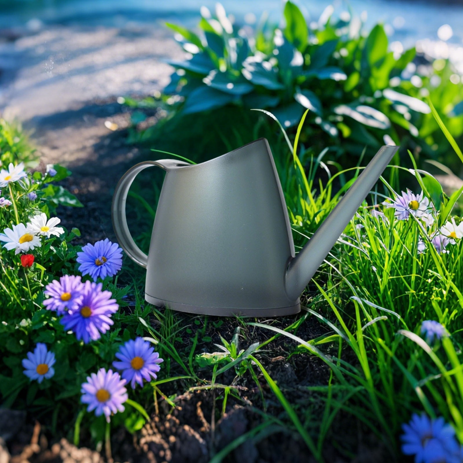 1.4L Capacity Watering Can with Long Spout, Outdoor & Indoor Watering Pot with Comfortable Handle and Detachable Sprinkler Head, for Garden, House & Succulents
