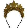 thumbnail image 2 of Msgweeeg Shiny Star Headband Ribbon Headwear Year Party Hair Accessory Women's Girl Cute Festive Bands for Celebrations Birthdays Holiday Creative Sparkly Costume Fashionable Look, 2 of 2