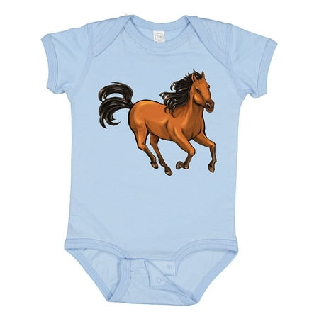 

Inktastic Wild Mustang Horse Galloping Gift Baby Boy or Baby Girl Bodysuit