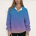thumbnail image 4 of Under 10 dollars! Quarter Zip Pullover Women Oversized Sweatshirts Fall Sweaters Fashion Hoodies Pullover Casual Long Sleeve Shirts, 4 of 5