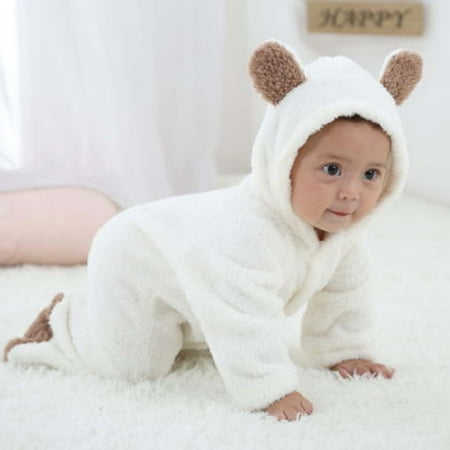 

XMMSWDLA Deals Clearance Baby Outerwear Newborn Baby Boy Girl Outfits Bunting Onesie Cartoon Warm Hooded Clothes Warm Fleece Footie Snowsuit Winter