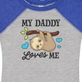 thumbnail image 4 of Inktastic My Daddy Loves Me with Sloth and Hearts Boys or Girls Baby Bodysuit, 4 of 5
