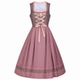 thumbnail image 2 of Vestido Dirndl Alemán para Mujer, Disfraz de Oktoberfest Bávaro para Halloween y . Rosa M, 2 of 10