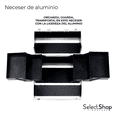 thumbnail image 3 of Neceser Maletín Metálico Reforzado Cosmetiquera Profesional Color Plateado, 3 of 5