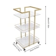 thumbnail image 2 of Manicure Trolley Eyebrow Tattoo Trolley Rack Storage Rolling Cart Bar Cart 16.93*13.78*31.5in, 2 of 12