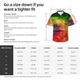 thumbnail image 6 of Colored Rainbow Mens Hawaiian Shirt Short Sleeve Casual Button Up Tropical Summer Beach Shirt, 6 of 9