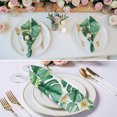 thumbnail image 3 of Cloth Napkins Set of 6 - 20x20 Inches, Green Summer Leaves Washable Reusable Table Napkins, Tropical Botanical Yellow Floral Soft & Absortbent Dining Napkin for Party Wedding Hotel Restaurant, 3 of 9