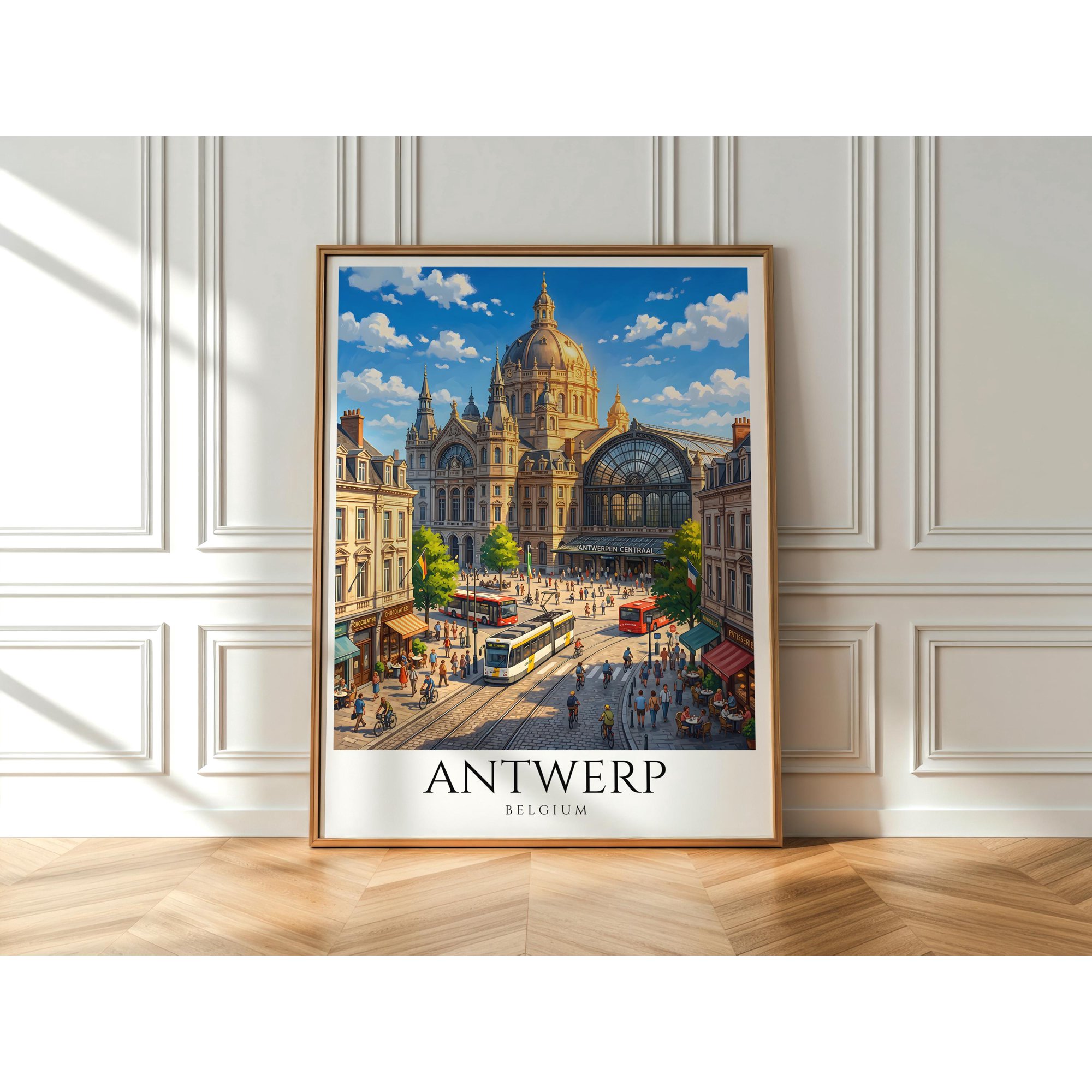 Antwerp Belgium Antwerp Central Station Art Belgium Travel Print City Wall Decor Home Decor Office Wall Art