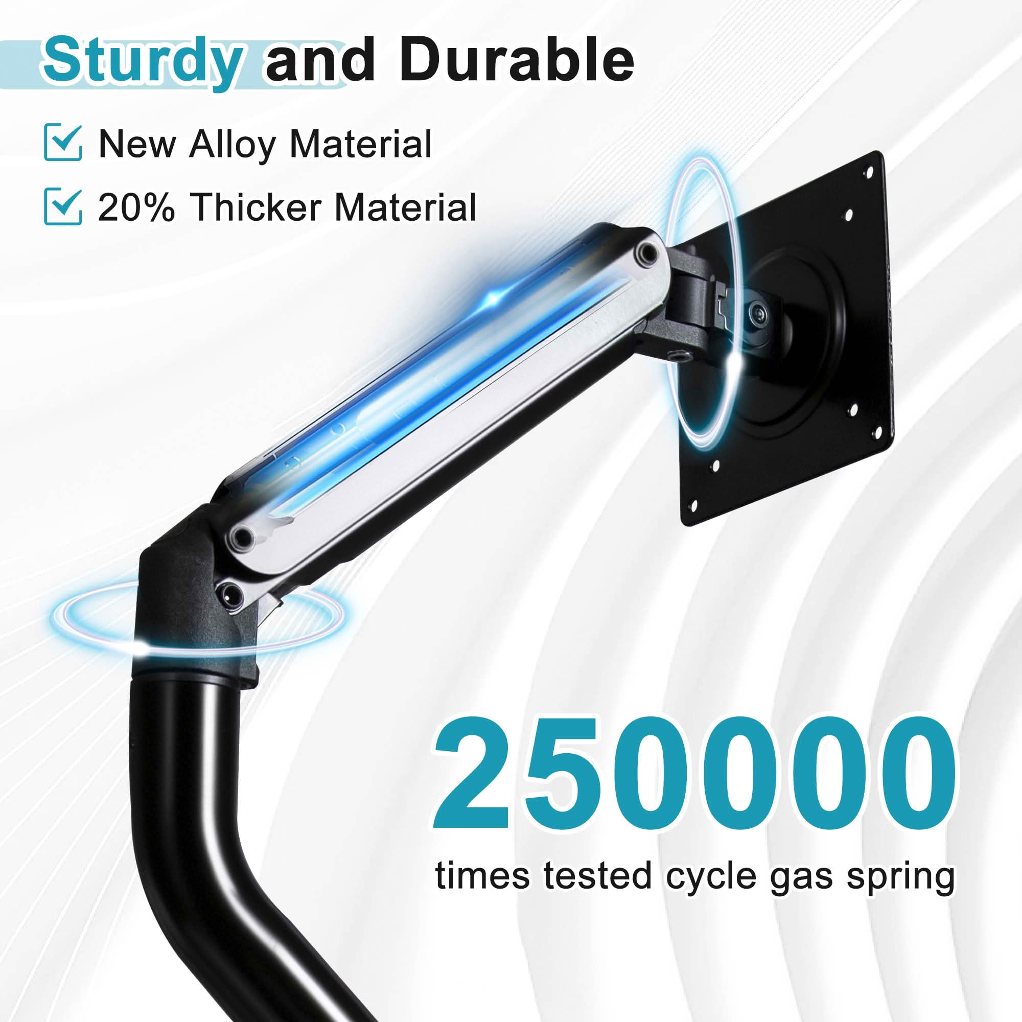 MAYEERTY Single Monitor Desk Mount for 15-32" Screens, Swivel & Height Adjustable Computer Monitor Stand