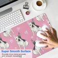 thumbnail image 4 of Long Mouse Pads for Desk,Pink French Bulldog Love Heart Desk Mats on Top Of Desks, Desk Mouse Pad Extra Large with 3mm Non-Slip Base and Stitched Edge for Gaming,Office,Work,Home 31.5"x11.8", 4 of 6