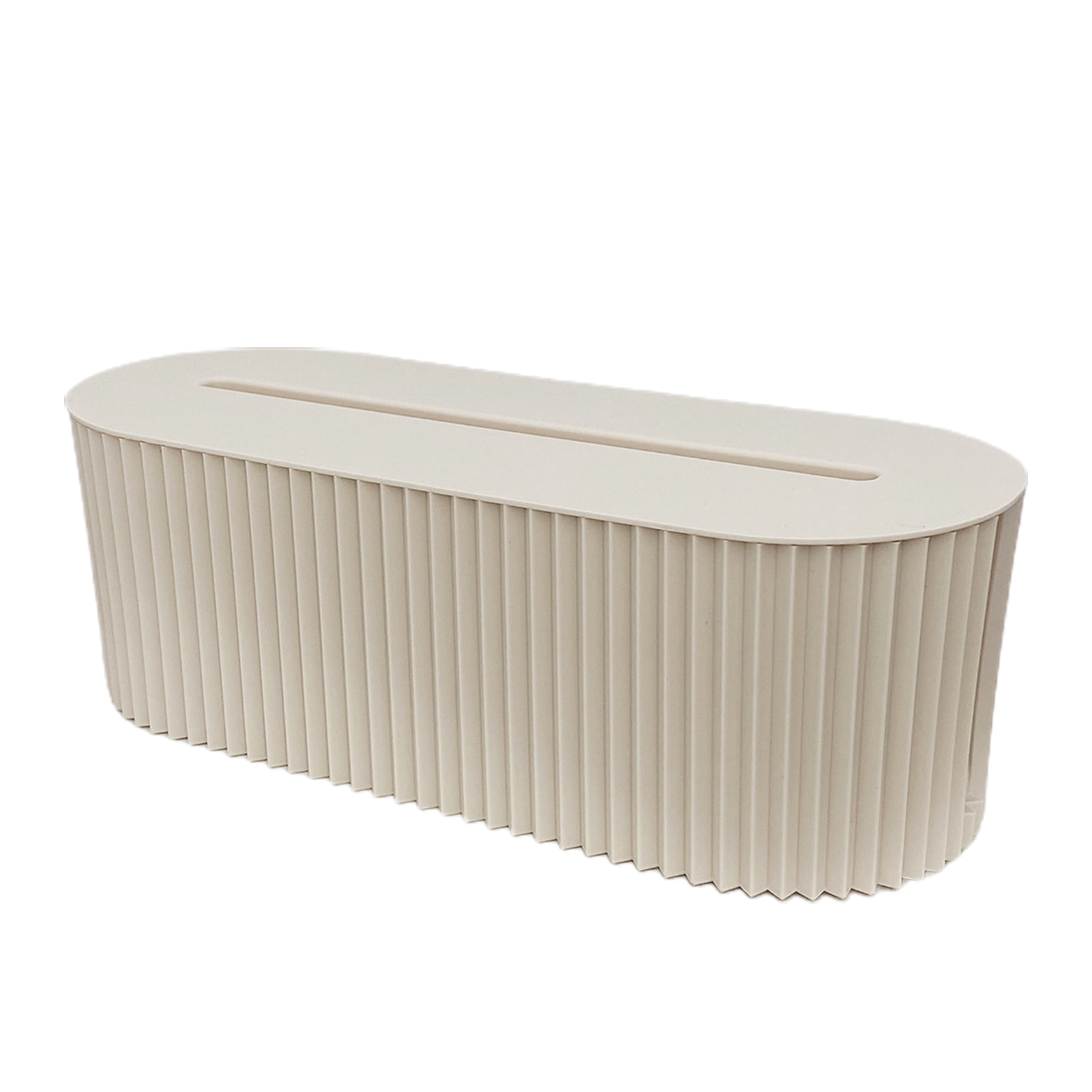 opvise Cable Storage Box with Lid Save Space High Capacity Living Room Desktop Socket Cable Management Box Daily Use Blue